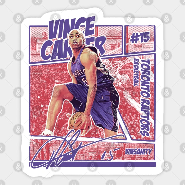 Vince Carter // Retro Classic Comic Sticker by Bootlegheavens